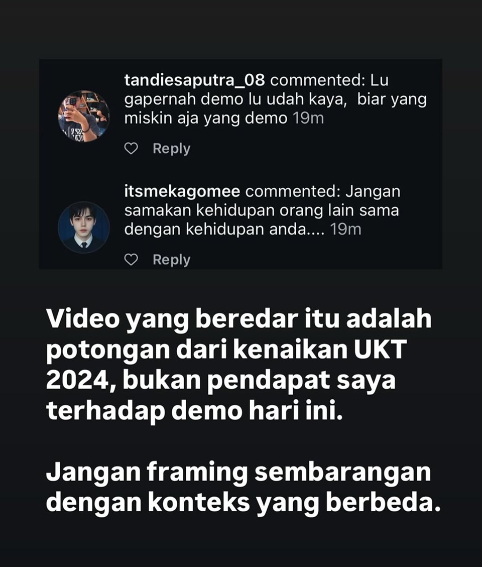 Klarifikasi Timothy Ronald